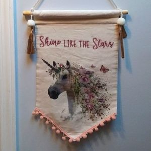 🩷💜NWT Unicorn Wall Hanging Cotton Tapestry Fantasy Mythical